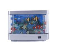 ZYMIADOU Lámpara LED para acuario de bebé, para dormitorio y oficina, luz virtual de peces en movimiento para niños y gatos, decoración USB