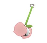 ZYMIADOU Llavero de cristal con forma de fruta, bonito cristal para llaves, bolsas, materiales de poliuretano, portátil, para mujeres y niñas, llavero de moda, melocotón, Talla única