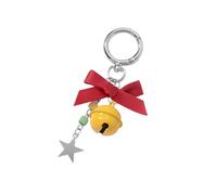 ZYMIADOU Llavero decorativo para vacaciones, diseño de campanas de fresa, estrella y hongos, bolsa de metal de resina para mujeres, hombres, niños, decoración de mochila de vacaciones, a