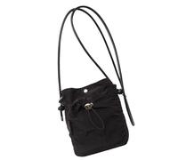 ZYMIADOU Moderno bolso de lona para móvil, bolso de hombro único con cordón, bolso cruzado, ideal para actividades diarias, accesorio de moda unisex, Black, One Size