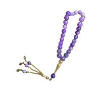 ZYMIADOU Oración tradicional de cristal Tasbih de 33 cuentas para hombres y mujeres, cadena de mano para uso devocional, regalo de oración, talla única, como se describe, como se describe