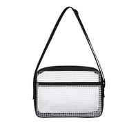 ZYMIADOU Organizador cruzado transparente antiestático, correa ajustable, múltiples compartimentos para teléfonos, pasaportes, viajes, compartimento esencial, bolsa de almacenamiento transparente, b