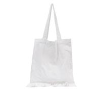 ZYMIADOU Práctica bolsa de poliéster para las axilas con patrón acolchado y correa ancha, espacioso hombro para trabajo, viajes, ligero para viajeros, White, One Size