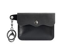 ZYMIADOU Práctica cartera de piel sintética con llavero, monedero y tarjetero, bolsillo para cambio, bolsa de viaje, negocios, tarjetero, Black, Mass Beauty