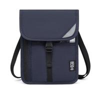 ZYMIADOU RFID - Cartera de viaje para el cuello, soporte para pasaportes con correa cruzada ajustable, protección contra robos, bolsas ocultas, bolsa de viaje, cartera familiar, organizador de