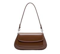 ZYMIADOU Sofisticado bolso de hombro de piel sintética para mujer, para el trabajo, la oficina y las compras, con correa ajustable, elegante bolso de hombro para mujer, Color café, One Size