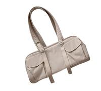 ZYMIADOU Sofisticado bolso de hombro para mujer, bolso de hombro profesional coreano, bolso de mano de nailon de gran capacidad para uso diario, albaricoque, One Size