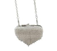 ZYMIADOU Sofisticado bolso de mano decorado con diamantes de imitación, bolso de hombro, bolso de noche informal para mujeres de moda en celebraciones, bolso cruzado con cadena, estilo7, One Size