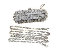 ZYMIADOU Sofisticado bolso de mano decorado con diamantes de imitación, bolso de hombro, bolso de noche informal para mujeres de moda en celebraciones, bolso cruzado con cadena, estilo 4, One Size