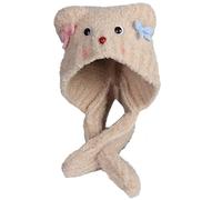 ZYMIADOU Sombrero con forma de orejas de oso para actuaciones en escenario, suave, para hermana Lolitas, cola de caballo para niños y adolescentes, sombrero versátil