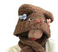 ZYMIADOU Sombrero con forma de orejas de oso para actuaciones en escenario, suave, para hermana Lolitas, cola de caballo para niños y adolescentes, sombrero versátil