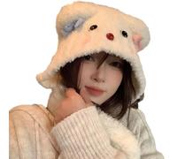 ZYMIADOU Sombrero con forma de orejas de oso para actuaciones en escenario, suave, para hermana Lolitas, cola de caballo para niños y adolescentes, sombrero versátil