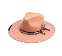 ZYMIADOU Sombrero de fedoras transpirable para magos, caballeros, carnavales, fedoras de fieltro grueso para adultos, casual, reunión, fieltros para hombres, mujeres
