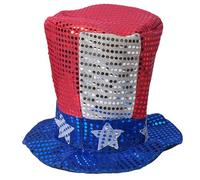 ZYMIADOU Sombrero de fiesta del Día de la Independencia, festival, celebración, fiesta de máscaras, lentejuelas, accesorios de carnaval de Panamá, sombrero único