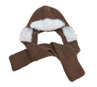 ZYMIADOU Sombrero de punto, bufanda, Año Nuevo, Halloween, fiestas, fiestas, espectáculos festivos, oreja, sombreros de gran tamaño, tocado, lindo tocado