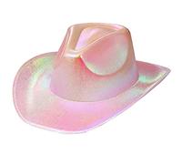 ZYMIADOU Sombreros de vaquera espacial, sombrero de vaca rave con superficie, tamaño adulto, vaquero, para fiesta, 3 colores, vaquera espacial, para mujeres, hombres, adultos, niñas, para llevar