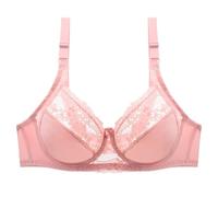 ZYMIADOU Sujetador de encaje de cobertura completa, brasier de lencería diaria, sujetadores de encaje floral, sin relleno, copas con aros, regalo de lencería diaria, N, 90D