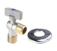 ZYMIADOU Válvulas de control de agua caliente y fría, relleno de ángulos de flujo de latón para baño, inodoro, fregadero, grifo, llenado de hardware, agua caliente y fría