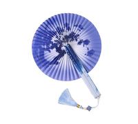 ZYMIADOU Ventilador de mano redondo plegable para deportes al aire libre, decoraciones de Navidad y actuaciones de viaje