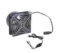 ZYMIADOU Ventilador de velocidad variable silencioso USB de 5 V para estaciones de soldadura, sistemas de ventilación, incluye mantenimiento de tuberías de aire flexible, ventilación ABS multiusos