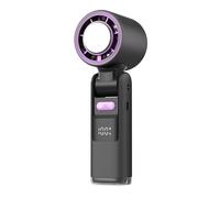ZYMIADOU Ventilador portátil de mano de 100 velocidades, ajustable, recargable, funciona con pilas, refrigeración para viajes, camping, al aire libre, ventilador portátil de mano