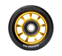 Zymjzbetic 8 Uds Ruedas for Patines en línea Ruedas de patín de Repuesto Rueda de patín cuádruple núcleo de Aluminio 62 * 42mm 95a para Patines(Yellow)