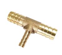 Zymjzbetic Conector en T Reductor de latón for Manguera, Accesorio for tubería, Conector Divisor de 3 vías, Accesorios for plomería para Aire Acondicionado Refrigeración Fontanería(16-8-16mm)
