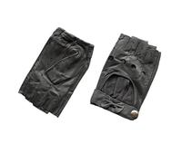 Zymjzbetic Guantes de conducir de cuero Guantes de cuero medio dedo for mujer, moda, for fitness, conducción, una sola capa, sin forro, huecos, cortos, for motociclismo(Color 11,7)