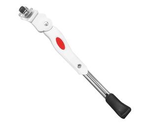 Zymjzbetic Pata de Apoyo para Bicicleta Soporte Lateral for pie de Bicicleta montaña, Soporte Ajustable aleación Aluminio, Pieza Repuesto, for Montar(White)
