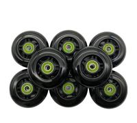 Zymjzbetic Patín De Ruedas Rueda No Intermitente Rueda De Patín 72 Mm 76 Mm Rueda Negra De 80 Mm para Patines(76mm 85A)