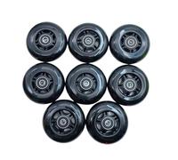 Zymjzbetic Patín De Ruedas Rueda No Intermitente Rueda De Patín 72 Mm 76 Mm Rueda Negra De 80 Mm para Patines(Black 80mm 85A)