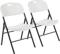 Zymjzbetic Silla Plegable Juego de sillas Plegables 6 Piezas, el Color Blanco Puede Contener 350 Libras, Respaldo sólido se Utiliza for hogar, Restaurante y los Lugares Actividades(White)
