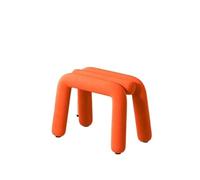 Zymjzbetic Taburete de Maquillaje Maquillaje Vanity Taburete Tocador | Porche Cambiador de zapatos Dormitorio Sala de estar Taburetes de ocio con forma de tira irregular(Orange)
