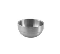 Zymjzbetic Tazón De Arroz Acero Inoxidable Doble Capa Dorado, Pequeño, For Uso Comercial, For Sopa Kimchi Para hornear, cocinar, ensaladas(12Cm silver)