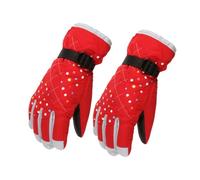 Zymoplas 1 par de Guantes de Nieve Gruesos para Mujer, Cubiertas para los Dedos, Calentador Manos con Forro Flexible para Mantener el Calor en Invierno, para Exteriores, Rojo