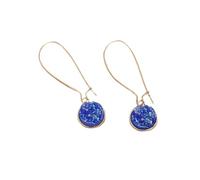Zymoplas 1 par de pendientes colgantes, accesorios de joyería, pendientes de aleación, portátiles, exquisitas decoraciones para mujer, pendientes chapados en oreja, Azul real