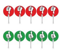 Zymoplas 10 paletas de votación para profesores, aulas, eventos y carteles de subasta. Juego paletas repuesto ABS. verdadero/falso.