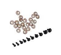 Zymoplas 100 Piezas de simulación de Globos oculares, muñeco de Peluche, Bolas de Ojos, Piezas de Repuesto Decorativas para Vacaciones, Suministros para el hogar, Color Aleatorio , 8 mm