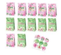 Zymoplas 12 bolsas de regalo con temática malvada para fiestas y papel de regalo, bolsas cumpleaños, recuerdos para fiestas, golosinas