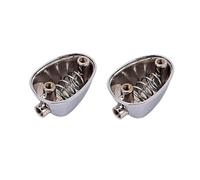 Zymoplas 2 piezas Snare Bass Ears Metal piezas de repuesto de un extremo ajuste conjunto conectores profesionales accesorios tienda escolar