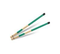 Zymoplas 2 uds baquetas instrumento de Para madera de bambú tacos Fascis partes palos balada varilla tambor música folk paquete mango goma, Verde