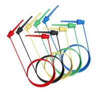 Zymoplas 5 piezas de prueba electrónica de silicona Clips doble gancho accesorio taller multímetro componente placa circuito conexión