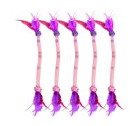 Zymoplas 5X Juguetes para Gatos provocadores, Instinto de Captura Natural, imitación Vibrante y Aroma a Hierba gatera, Plumas para Gatos con burlas, Tipo+1