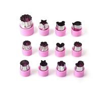 Zymoplas 9 unids/set de moldes con forma de fruta vegetal, moldes acero inoxidable, decoración cocina pepino, accesorio plantilla cocina