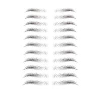 Zymoplas Adhesivo 3D para cejas, impermeable, de un, estéreo, decoración de cejas postizas de varias formas, pegatinas ligeras, E13 y negro