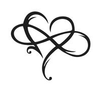 Zymoplas Arte de pared de metal duradero con forma corazón, regalo boda único. El arte pared metal en forma corazón infinito es único y romántico. Muy
