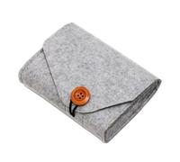 Zymoplas Bolsa organizadora de Cables de Viaje Que Ahorra Espacio para la gestión ordenada Cables, Bolsas Almacenamiento para batería Externa Fieltro, fáciles Viajar, Gris Claro