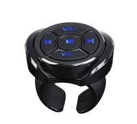 Zymoplas Botón Multimedia inalámbrico de Mano Control Remoto Cierre a presión conectar teléfono o Tableta a través de Bluetooth sin, Negro con Soporte