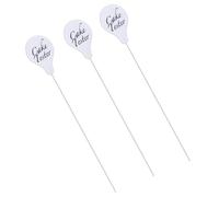 Zymoplas Brocheta de sonda de pastel ABS acero inoxidable, repuesto portátil reutilizable, herramienta aguja prueba, probador cocina, 3 piezas