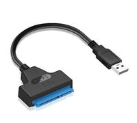 Zymoplas Cable Adaptador USB SATA 2,5 de 22 Pines, convertidor de Disco Duro, Conector, Cable de conexión electrónica, hogar y Escuela, USB 3.0